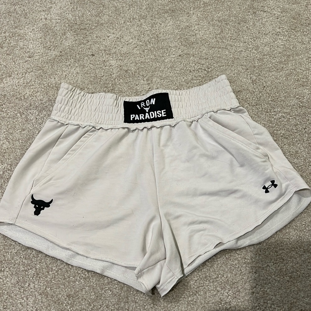 Cream High Waisted Iron Paradise Shorts